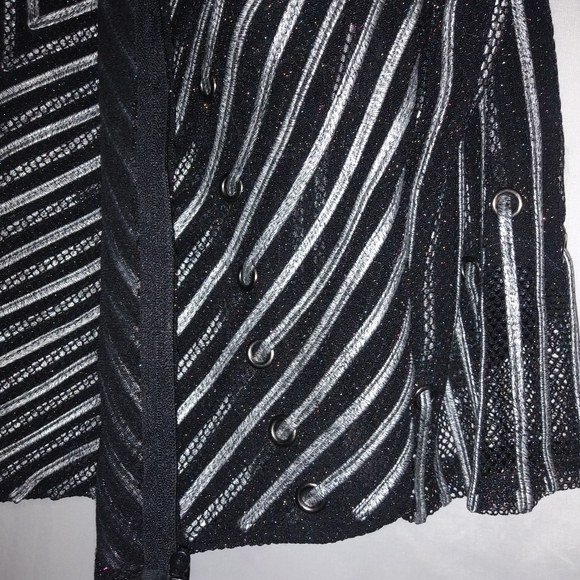 Vintage Black Silver Ribbon Grommet Set 14 Plus - Picture 5 of 9